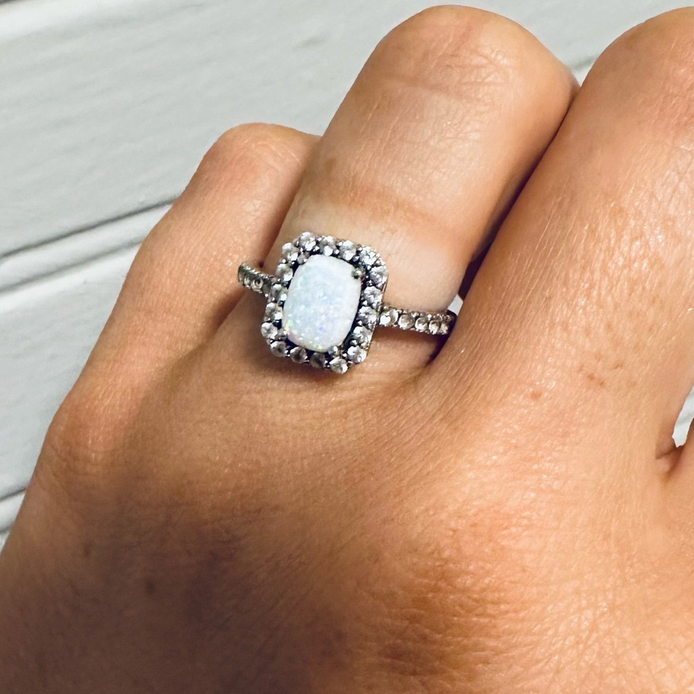 Opal Ring- Sterling Silver - image 1